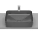 Roca Inspira Square pultra ültethető FineCeramic mosdó 50x37 cm, Onyx színű A327530640