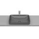 Roca Inspira Square pultba építhető FineCeramic mosdó 55x37 cm csapfurat és túlfolyó nélkül, Onyx színű A327534640
