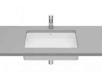 Roca Inspira Square mosdópult alá építhető FineCeramic mosdó 60,5x39 cm, fehér A327535000
