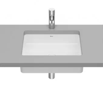 Roca Inspira Square mosdópult alá építhető FineCeramic mosdó 49,5x39 cm, fehér A327536000
