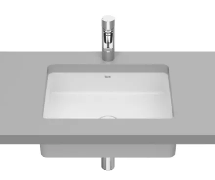 Roca Inspira Square mosdópult alá építhető FineCeramic mosdó 49,5x39 cm, matt fehér A327536620