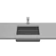 Roca Inspira mosdópult alá építhető FineCeramic mosdó 49,5x39 cm, onyx A327536640