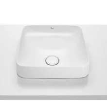   Roca Inspira Square beépíthető FineCeramic mosdó 37x37 cm, fehér A32753R000