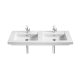 Roca Prisma dupla porcelán mosdó 120x45 túlfolyóval fehér A327540000