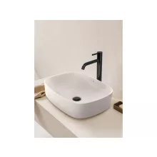   Roca Ona FineCeramic ívelt kompakt mosdó 50x37 cm, fényes fehér A3275L0000