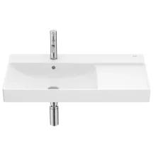   Roca Ona FineCeramic mosdó 80x46 cm pakolófelülettel, balos / matt fehér A327689620