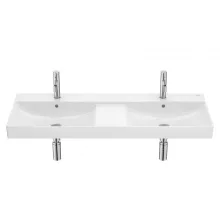   Roca Ona falra szerelhető FineCeramic dupla mosdó 120x46 cm, fehér A32768B000