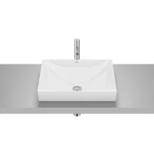   Roca Ona FineCeramic szögletes mosdó 50x38 cm, fényes fehér A32768K000
