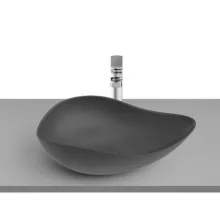  Roca Ohtake Fineceramic pultra ültethető mosdó 54x37,5 cm csaplyuk nélkül Onyx szín A327A13640
