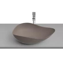   Roca Ohtake Fineceramic pultra ültethető mosdó 54x37,5 cm csaplyuk nélkül Kávé színű A327A13660