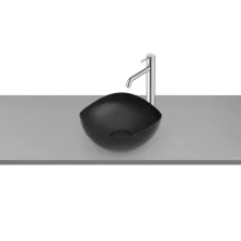   Roca Ohtake FineCeramic pultra ültethető vékony falú mosdótál 37,5 cm, matt fekete A327A15080