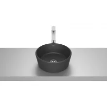   Roca Optica pultra ültethető ívelt kerámia mosdó 35 cm, matt fekete A327B15080