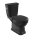 Roca Carmen monoblokkos WC csésze, Rimless, mélyöblítésű, fekete A3420A7560