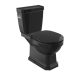 Roca Carmen monoblokkos WC csésze, Rimless, mélyöblítésű, fekete A3420A7560
