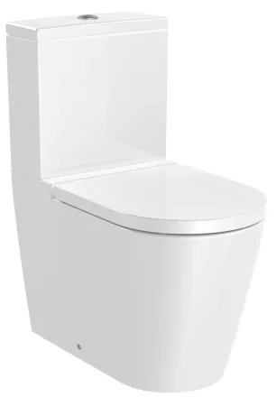 Roca Inspira Round falra tolható Rimless WC csésze 64,5x37,5 cm vario kifolyással, fehér A342526000