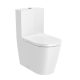 Roca Inspira Round falra tolható Rimless WC csésze 64,5x37,5 cm vario kifolyással, fehér A342526000