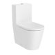 Roca Inspira Round falra tolható Rimless WC csésze 64,5x37,5 cm vario kifolyással, matt fehér A342526620