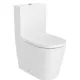 Roca Inspira Round falra tolható Rimless WC csésze 64,5x37,5 cm vario kifolyással, matt fehér A342526620