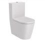 Roca Inspira Round falra tolható Rimless WC csésze 64,5x37,5 cm vario kifolyással, Gyöngy szín A342526630