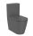 Roca Inspira Round falra tolható Rimless WC csésze 64,5x37,5 cm vario kifolyással, Onyx szín A342526640