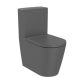 Roca Inspira Round falra tolható Rimless WC csésze 64,5x37,5 cm vario kifolyással, Onyx szín A342526640