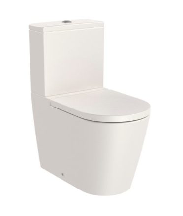 Roca Inspira Round falra tolható Rimless WC csésze 64,5x37,5 cm vario kifolyással, bézs A342526650