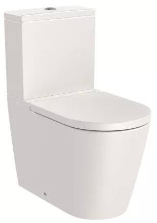 Roca Inspira Round falra tolható Rimless WC csésze 64,5x37,5 cm vario kifolyással, bézs A342526650