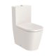 Roca Inspira Round falra tolható Rimless WC csésze 64,5x37,5 cm vario kifolyással, bézs A342526650