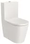 Roca Inspira Round falra tolható Rimless WC csésze 64,5x37,5 cm vario kifolyással, bézs A342526650