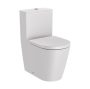 Roca Inspira Round Rimless falra tolható kompakt WC csésze 60x37,5 cm Gyöngy szín A342529630