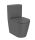 Roca Inspira Round Rimless falra tolható kompakt WC csésze 60x37,5 cm Onyx szín A342529640