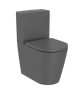 Roca Inspira Round Rimless falra tolható kompakt WC csésze 60x37,5 cm Onyx szín A342529640