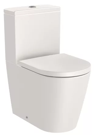 Roca Inspira Round Rimless falra tolható kompakt WC csésze 60x37,5 cm Bézs A342529650