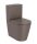 Roca Inspira Round Rimless falra tolható kompakt WC csésze 60x37,5 cm Kávé szín A342529660