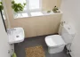 Roca Debba Square monoblokkos WC csésze 65,5x35 vario kifolyással, fehér A34299L000