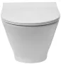 Roca The Gap Round Compact 48 cm fali WC-csésze, Rimless, fehér A3460NB000