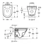 Roca The Gap Round Compact 48 cm fali WC-csésze, Rimless, fehér A3460NB000