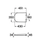 Roca The Gap Square fali WC csésze Soft Close ülőkével, RO-A346477000-SET1