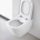 Roca The Gap Square perem nélküli fali WC csésze rögzítővel A34647L000