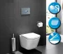 Roca The Gap Square perem nélküli fali WC csésze rögzítővel A34647L000