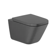 Roca The Gap Square Supralit WC ülőke matt fekete