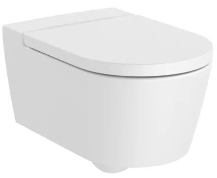 Roca Inspira Round fali WC csésze 56x37 cm, rimless, matt fehér A346527620
