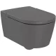 Roca Inspira Round fali WC csésze 56x37 cm, rimless, onyx szín A346527640