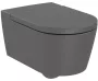 Roca Inspira Round fali WC csésze 56x37 cm, rimless, onyx szín A346527640