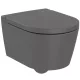 Roca Inspira Round kompakt fali WC-csésze 48x37 Rimless Onyx szín A346528640