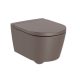 Roca Inspira Round kompakt fali WC-csésze 48x37 Rimless kávé szín A346528660