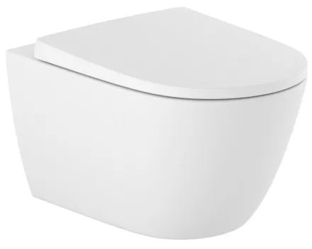 Roca Ona Rimless mélyöblítésű fali WC csésze 36x53 matt fehér A346687620
