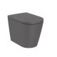 Roca Inspira Round álló WC csésze 56x37 vario kifolyással Rimless onyx szín A347526640