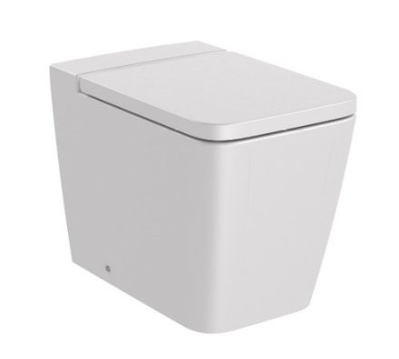Roca Inspira Square álló WC csésze 56x37 vario kifolyással Rimless gyöngy szín A347537630