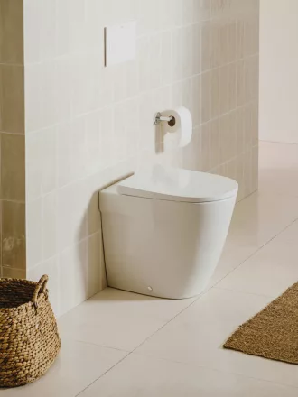 Roca Ona falra tolható álló WC csésze 36x53 cm vario kifolyóval, Rimless, fehér A347687000